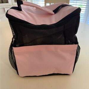 Pink and Black Mesh Tote Bag